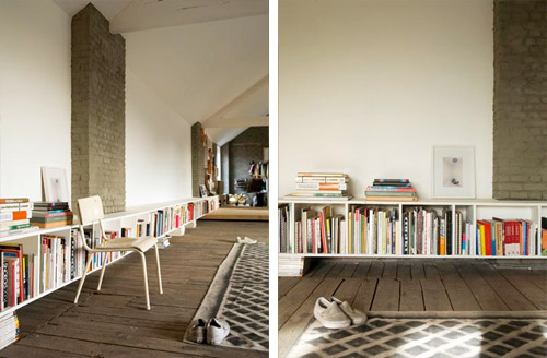 la bibliothèque du loft