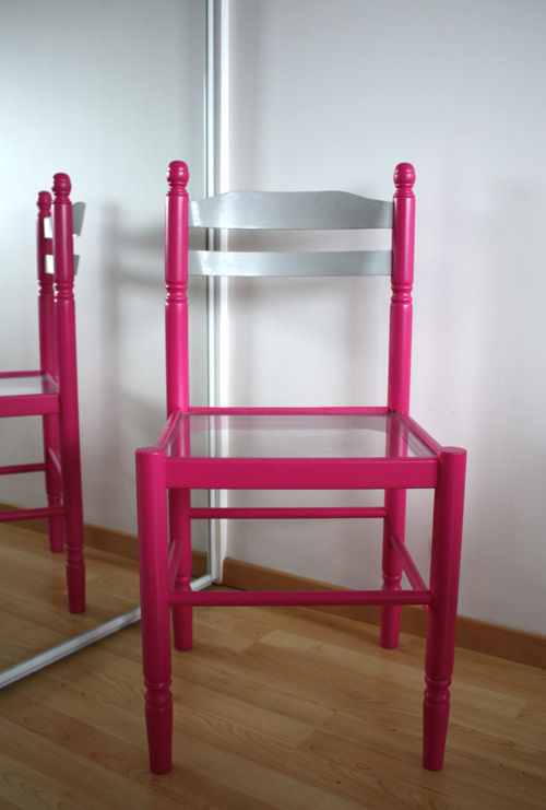 chaise rose