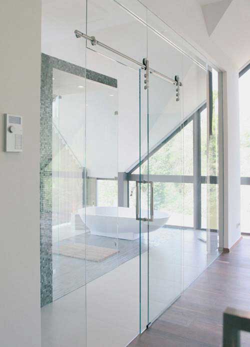 Porte coulissante en verre prix du