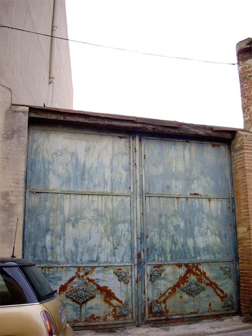 porte métallique d'un loft