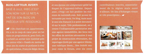 Article sur Notre Loft dans architecture à vivre