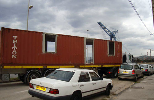 Livraison du premier container