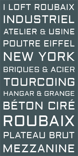 Tableau personnalisable typo deco loft