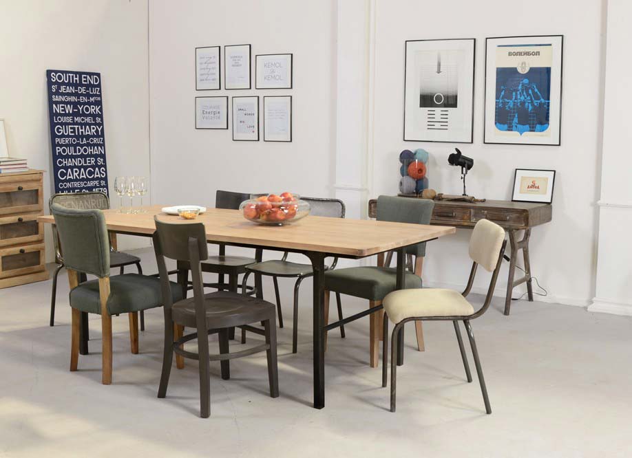 table style industriel bois