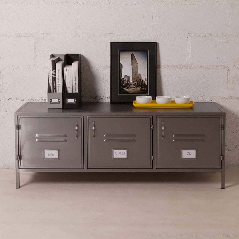 Meuble Tv Haut Gris : Meuble Tv En Métal Gris Meuble Tv Haut Gris : Meuble Tv En Métal Gris