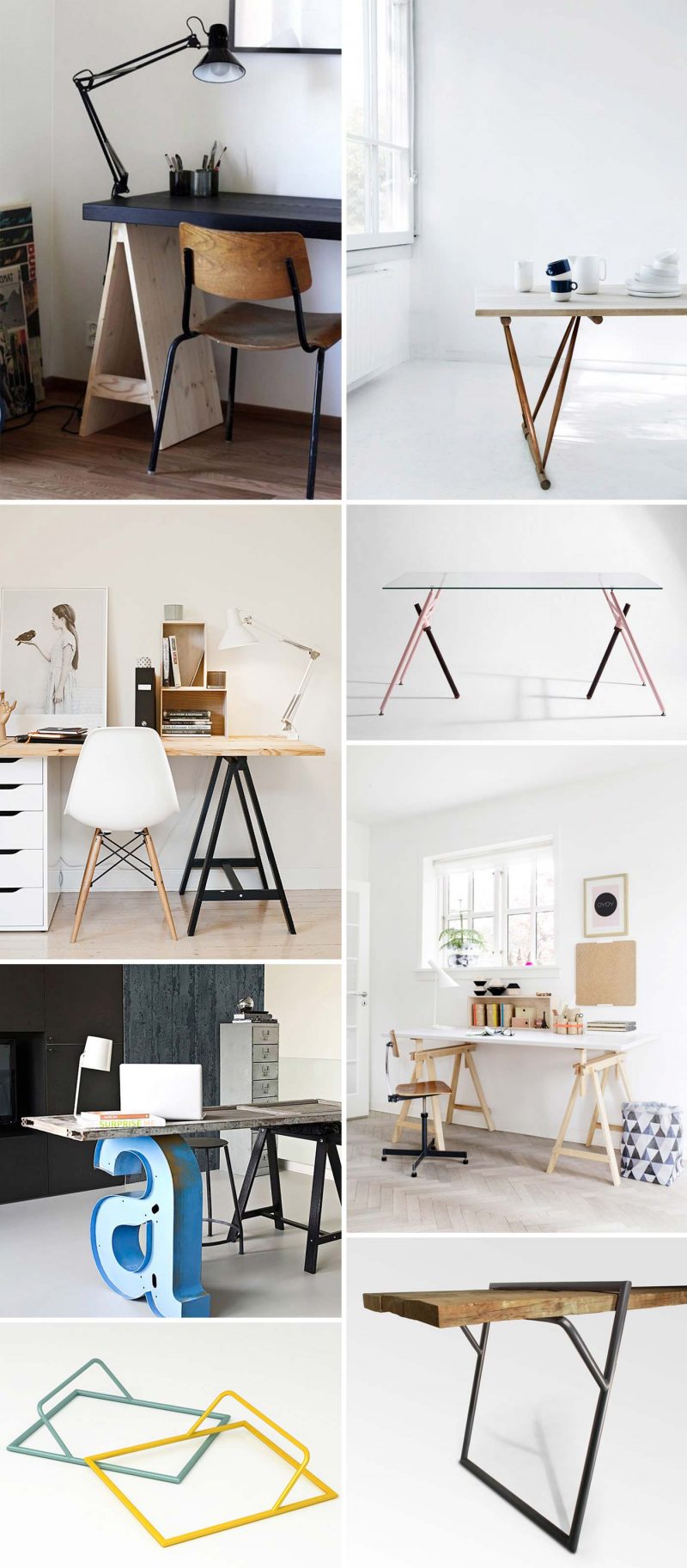 41 idées déco de tréteaux pour créer une table ou un bureau
