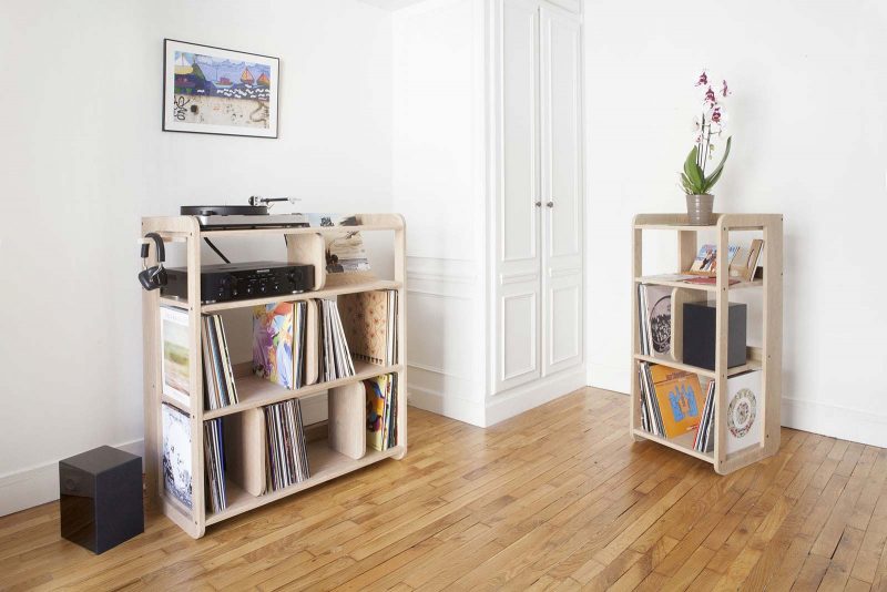 35 idées déco pour ranger des vinyles meuble chaine hifi design