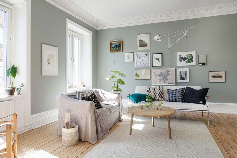Salon scandinave jaune: chambre bleu canard et jaune. astuces deco ...
