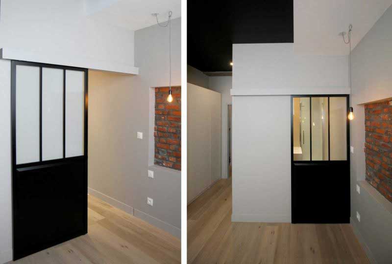 Porte coulissante en applique