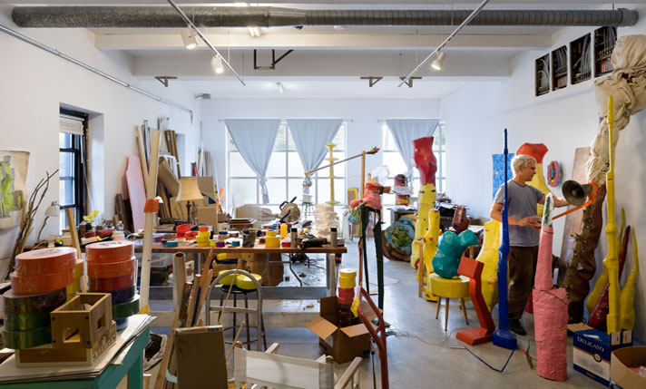 atelier artiste dans un loft