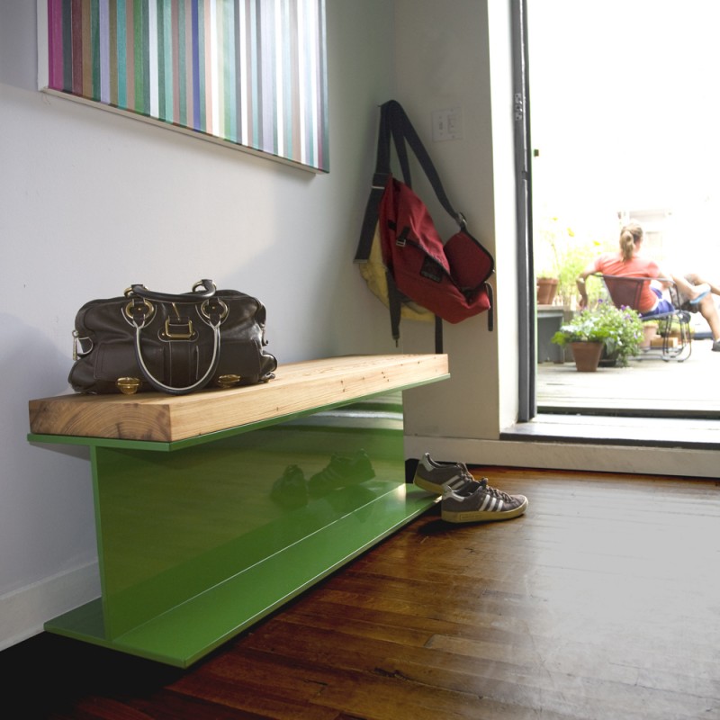 Banc design vert en IPN