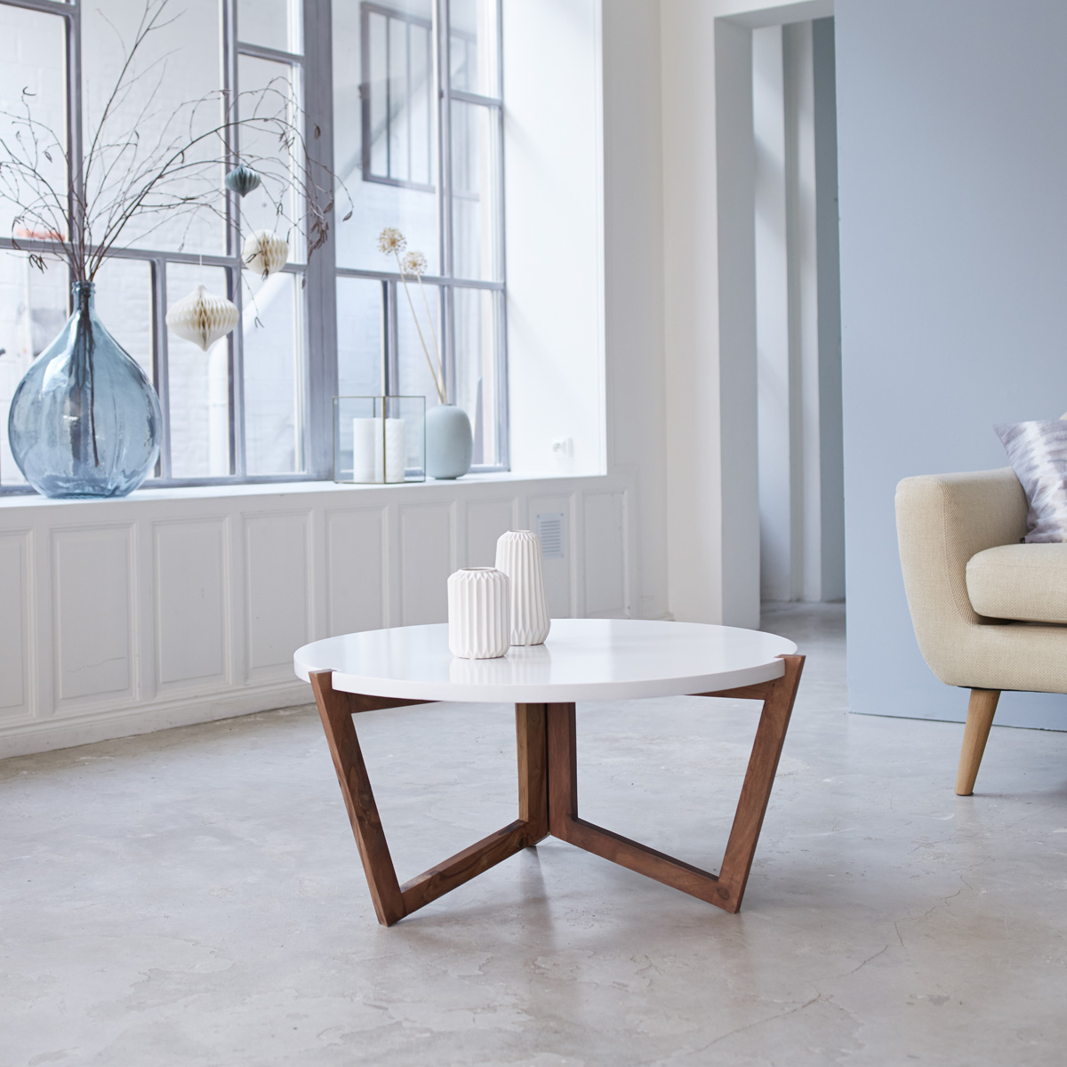 Table basse pliante au design vintage