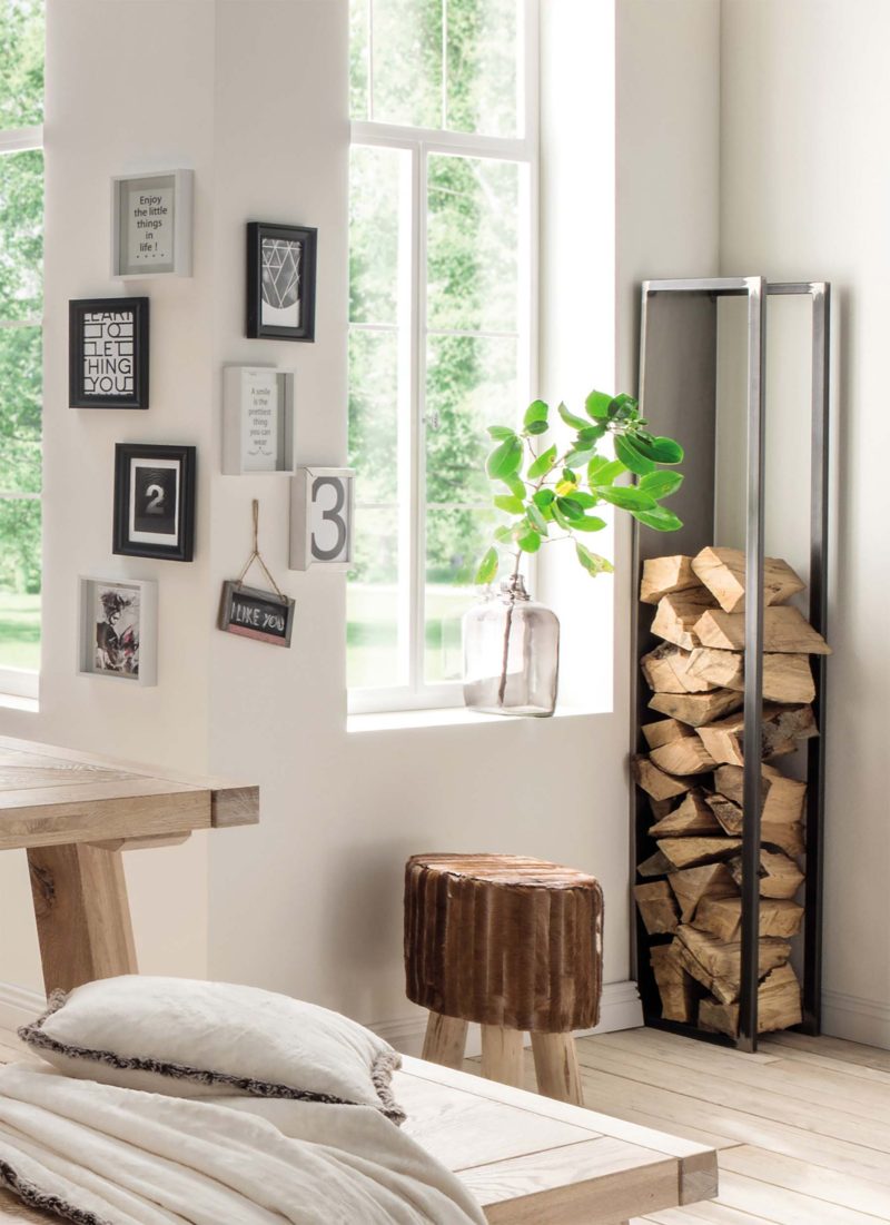 Range bûches intérieur : 31 idées déco pour stocker le bois