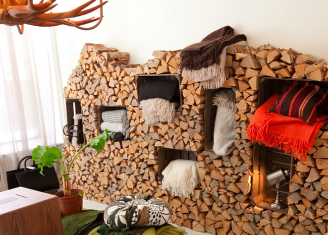 Rangement bois de chauffage intérieur: plus de 40 idées de racks à bûches  pour ranger les bois de …