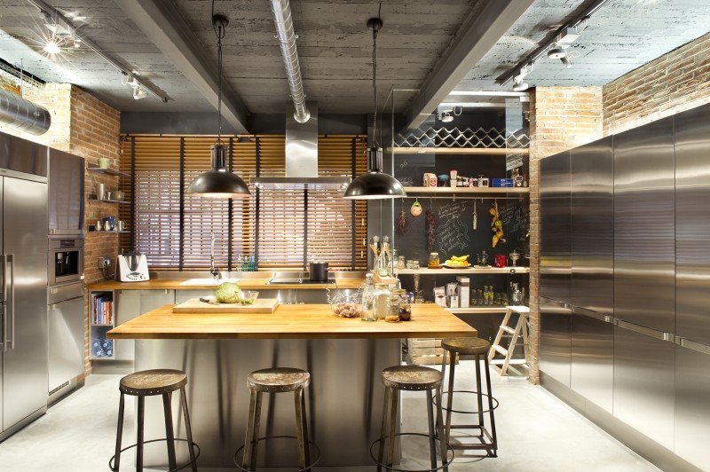 Cuisine avec ilot centrale