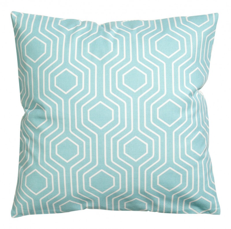 Coussin H&M Home bleu ciel