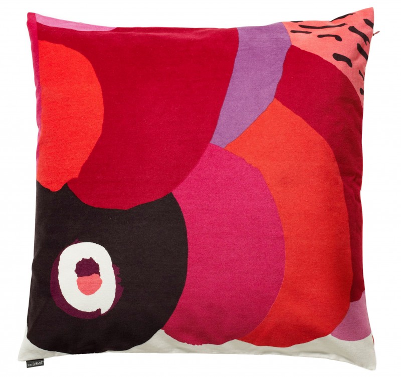 Coussin rouge rose violet