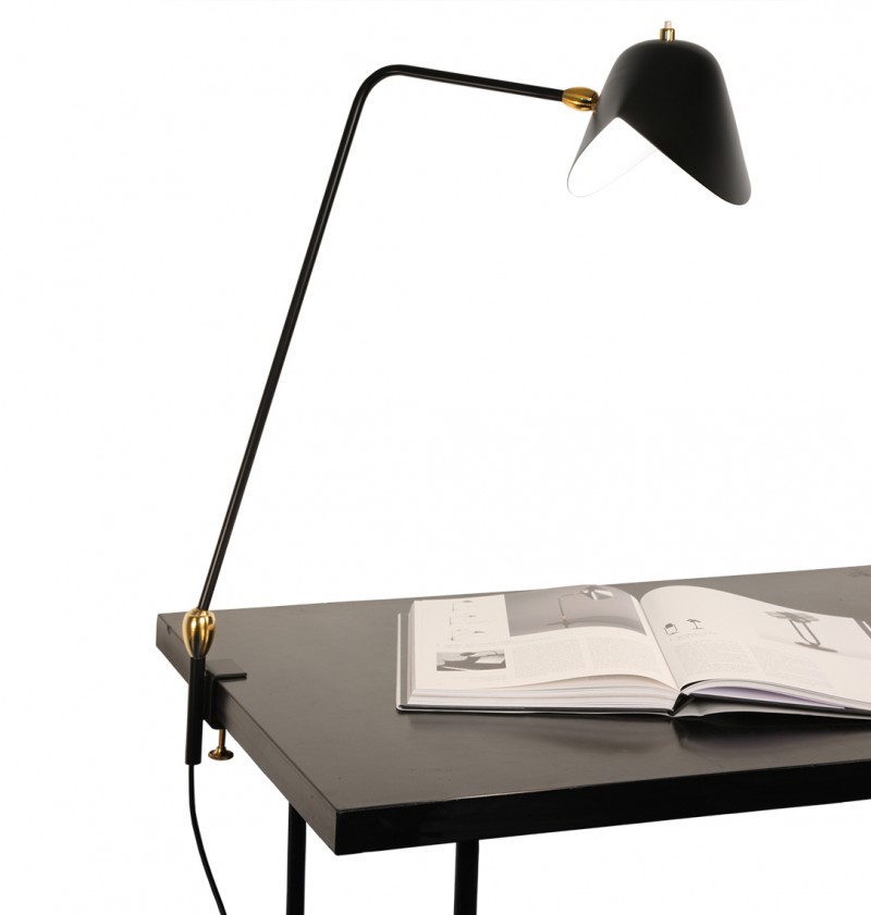 Lampe Serge Mouille agrafee double rotule