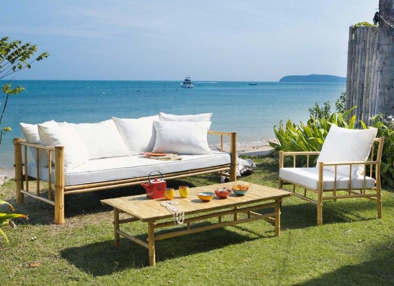 Salon de jardin en bambou