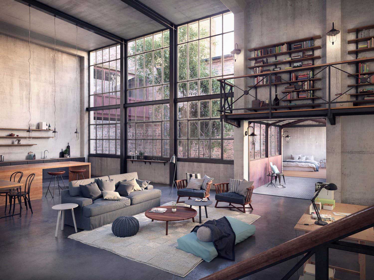 52 lofts industriels créés avec un logiciel de 3D