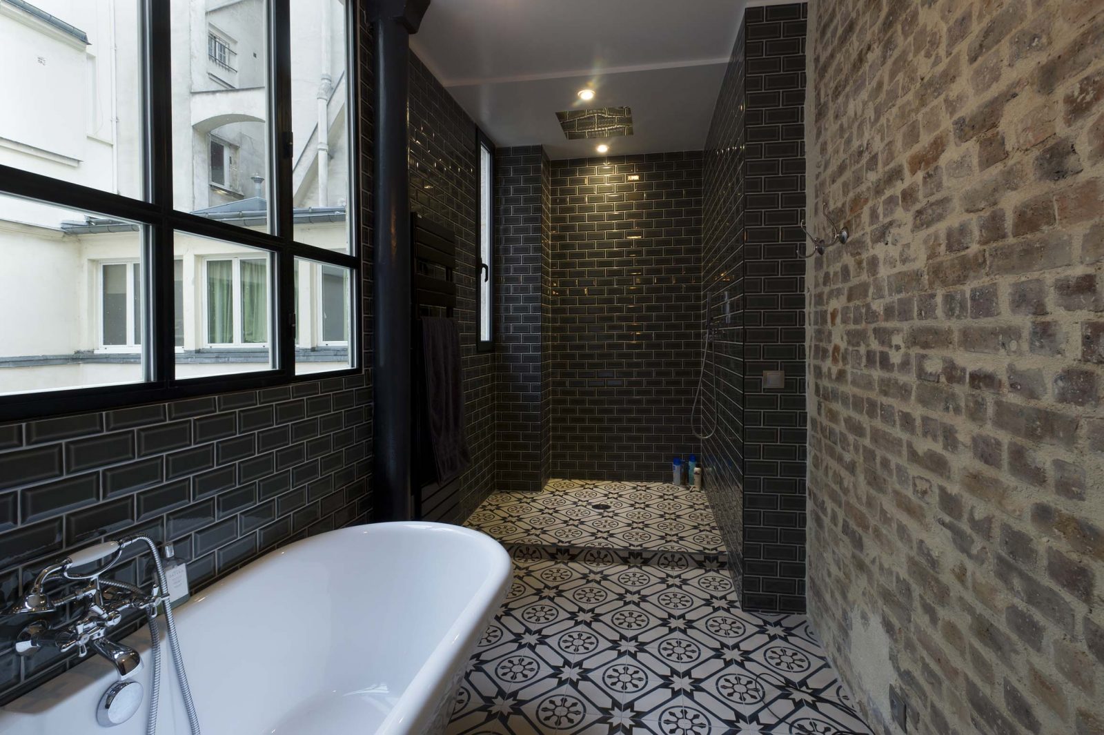 Douche à l italienne en carreau de ciment