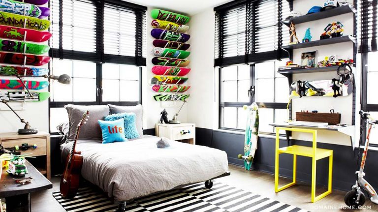 44 idées déco avec des planches de skateboard