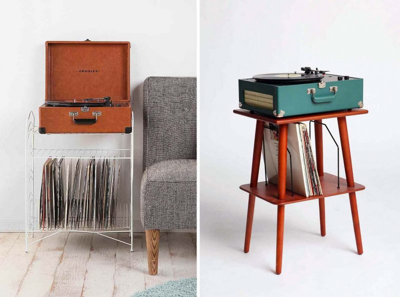 Meuble range vinyles vintage