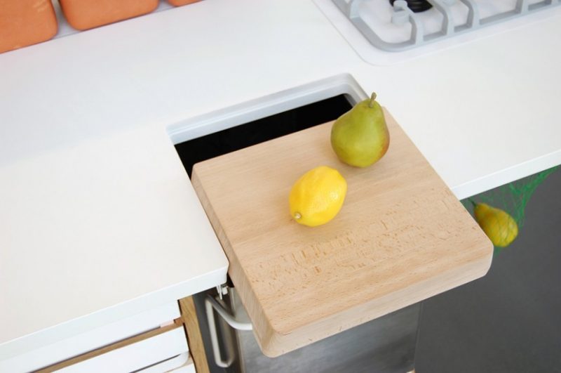 Détail du plan de travail de la cuisine