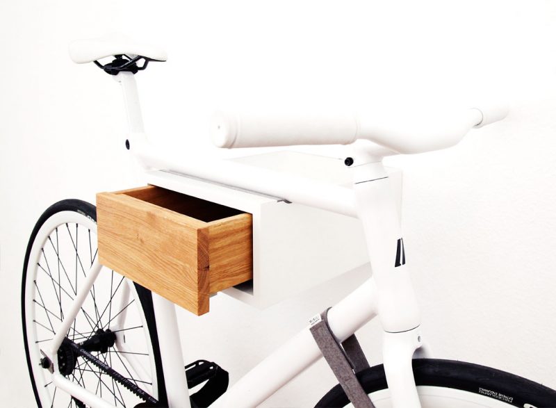 Porte vélo avec tiroir