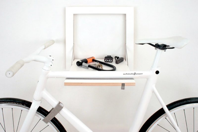 Porte vélo blanc repliable
