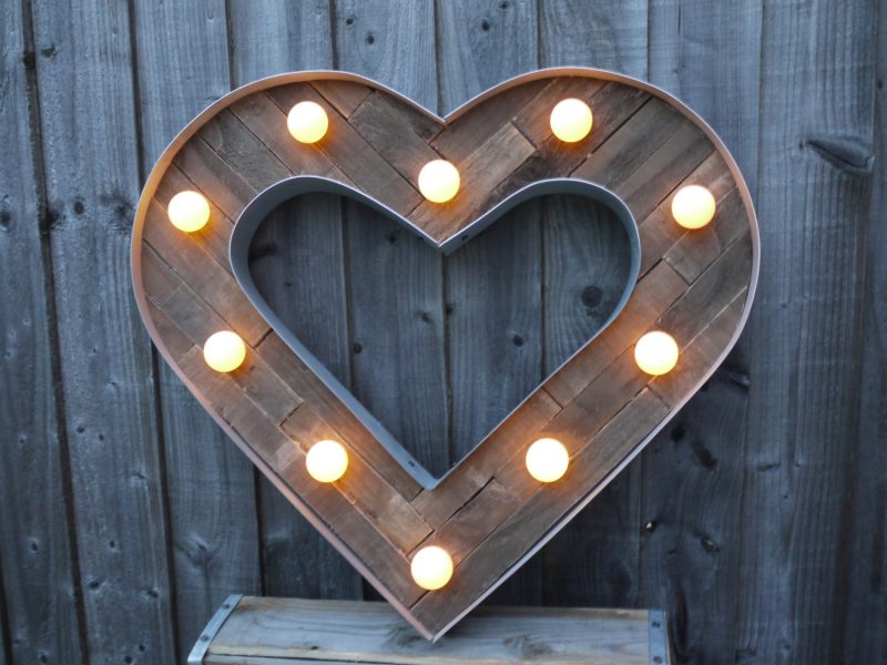 Cœur lumineux déco