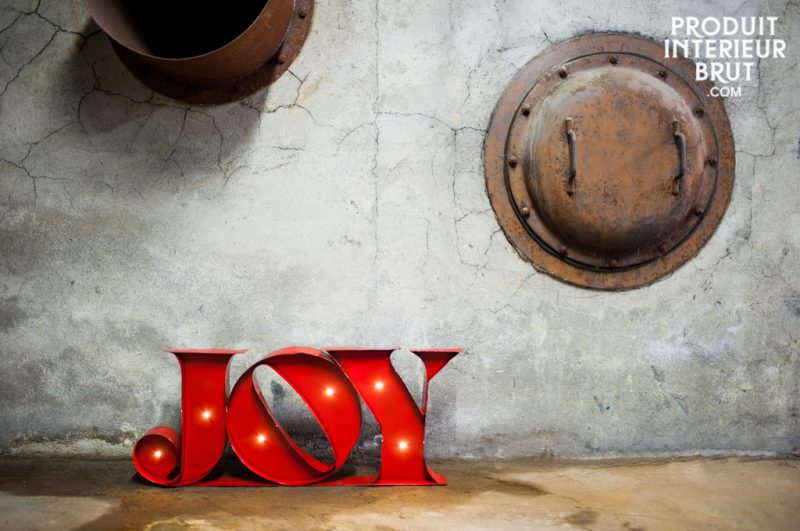 Enseigne lumineuse rouge JOY