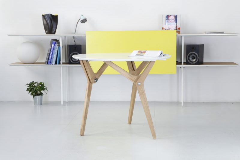 Table modulable Boulon Blanc en version table de salle à manger