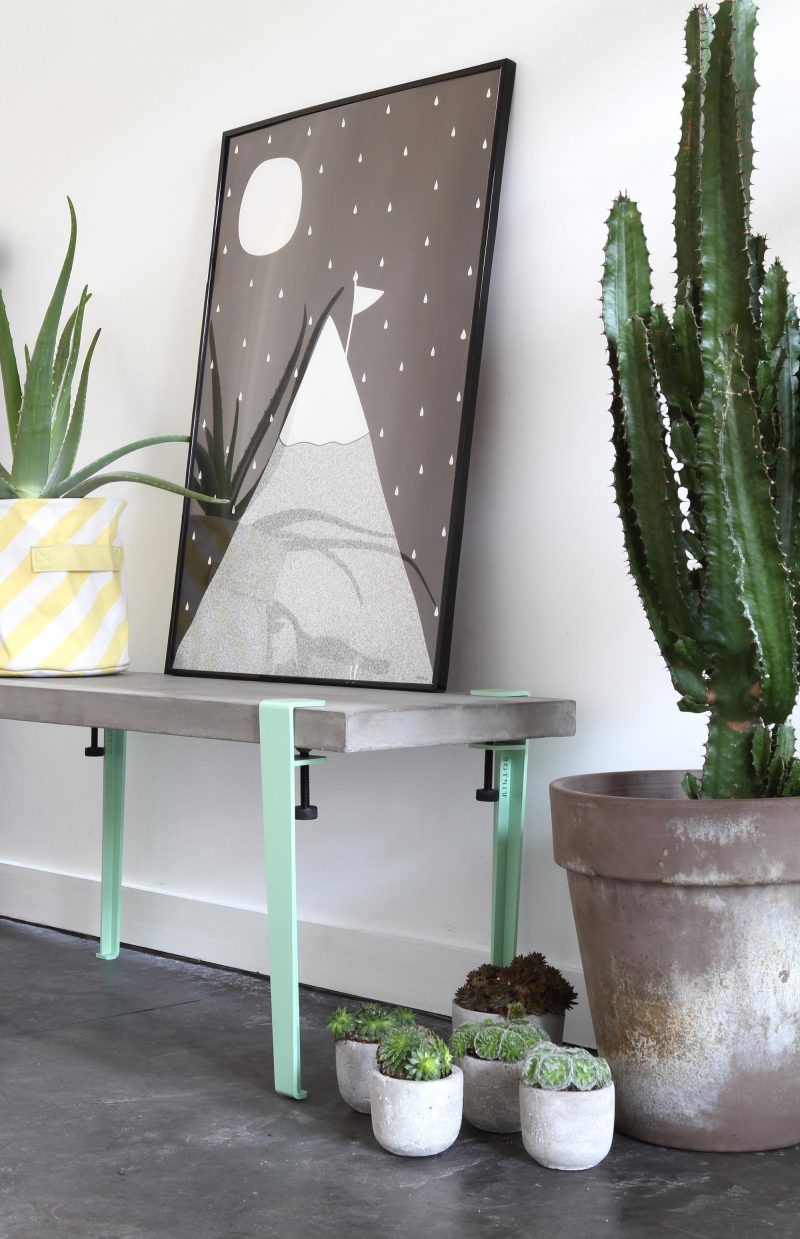 Banc en béton avec pieds TipToe