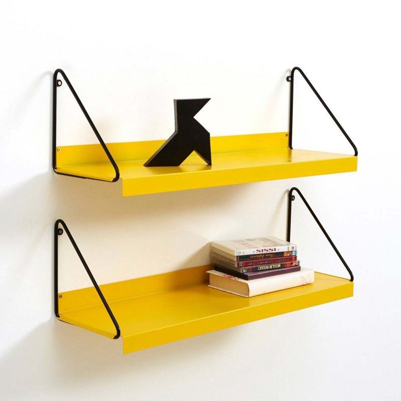 Petite étagère murale jaune