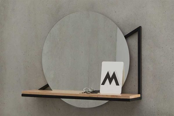 23 idées déco de miroir avec rangement ou étagère