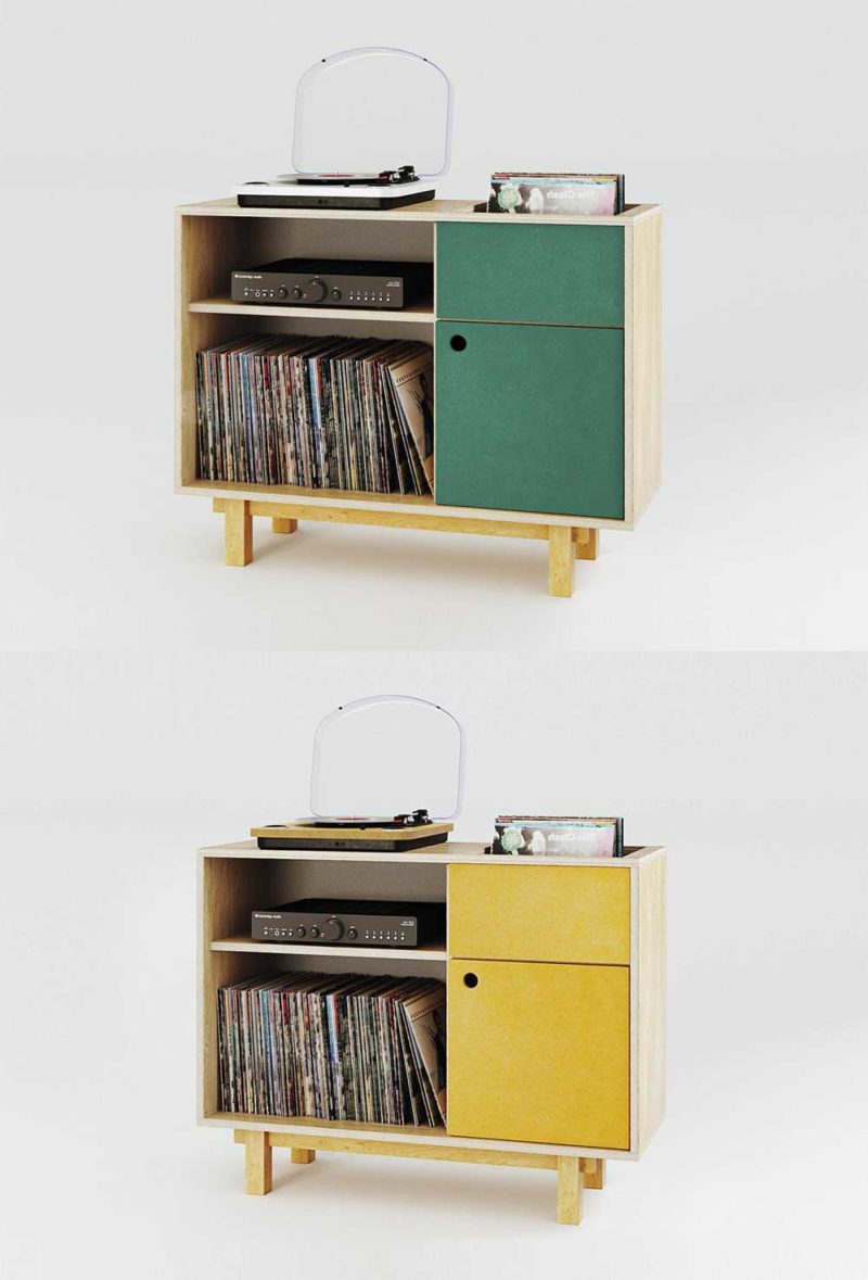 Meuble de rangement modulable pour disques vinyles