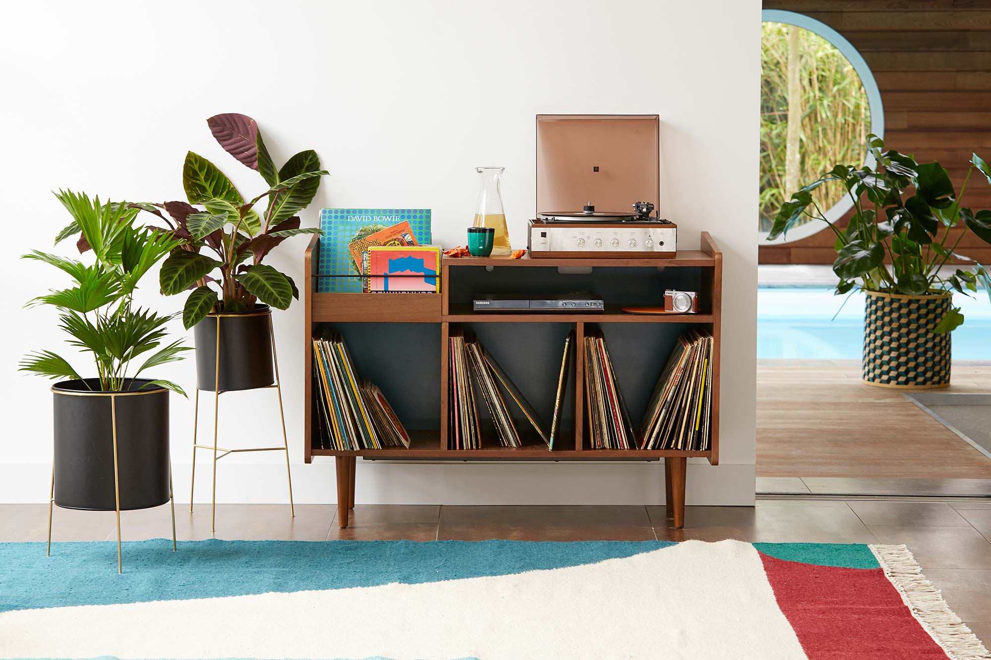 Support de rangement métal pour disques vinyles