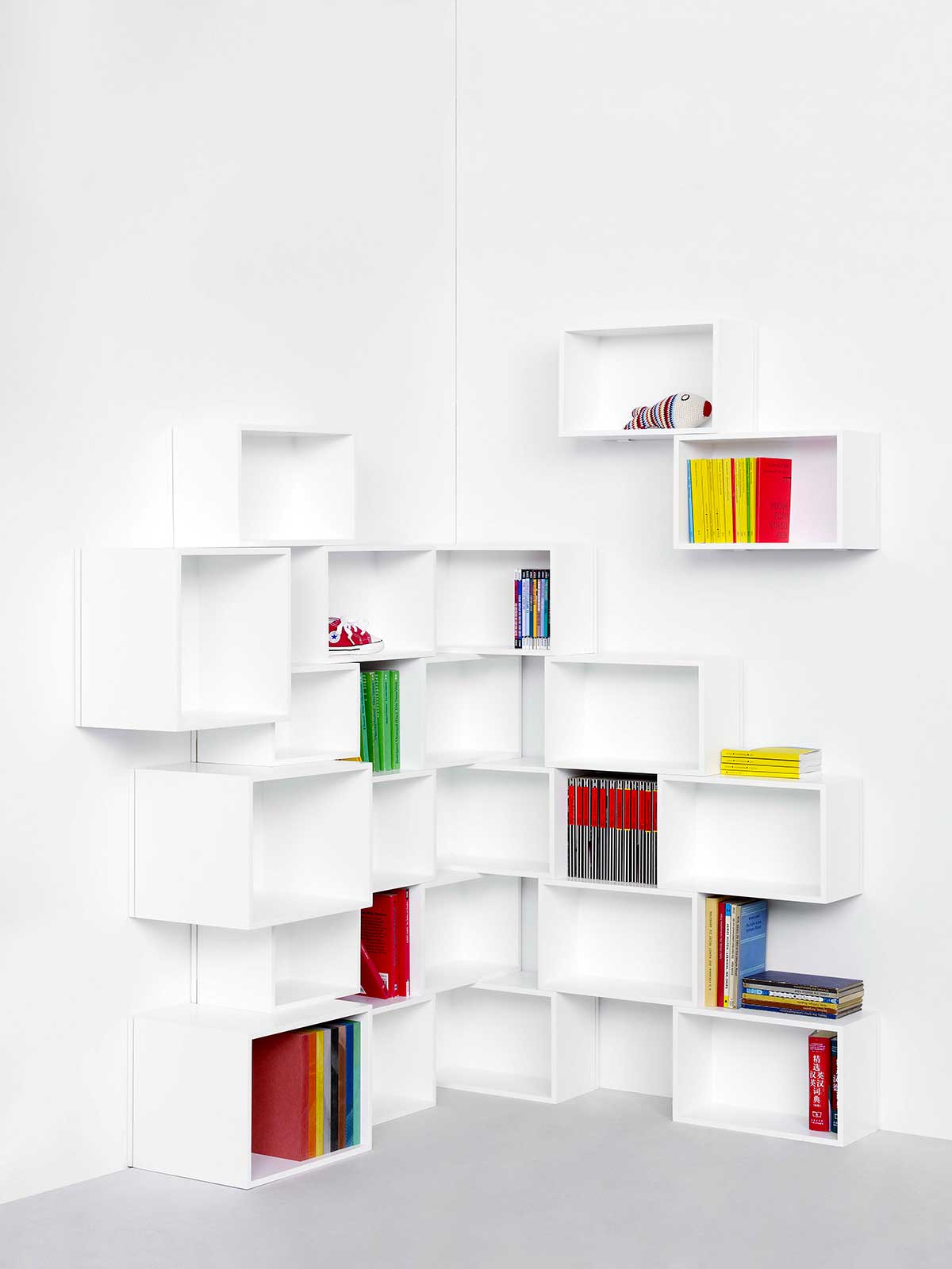 Cube design rétro mur étagère CD rack coloré bibliothèque cube