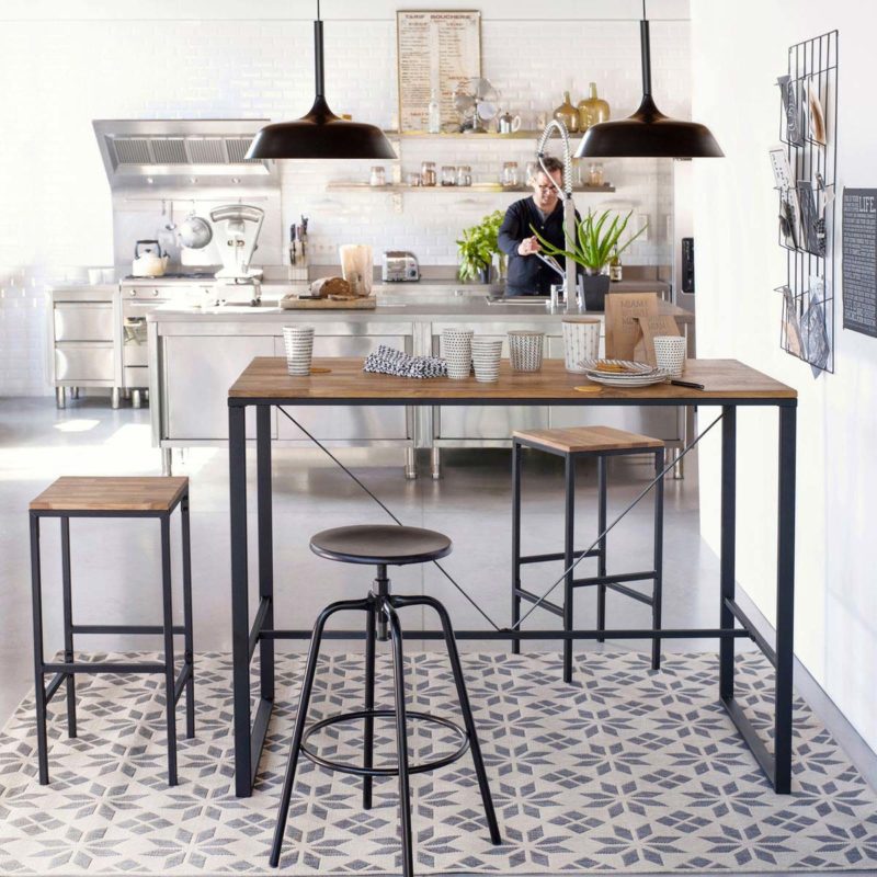 Table haute style industriel