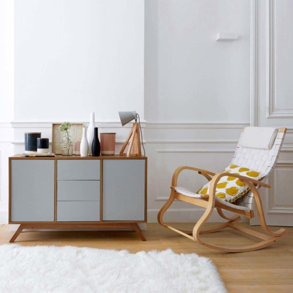 Rocking chair vintage cannage et bambou Rocking chair vintage cannage et bambou