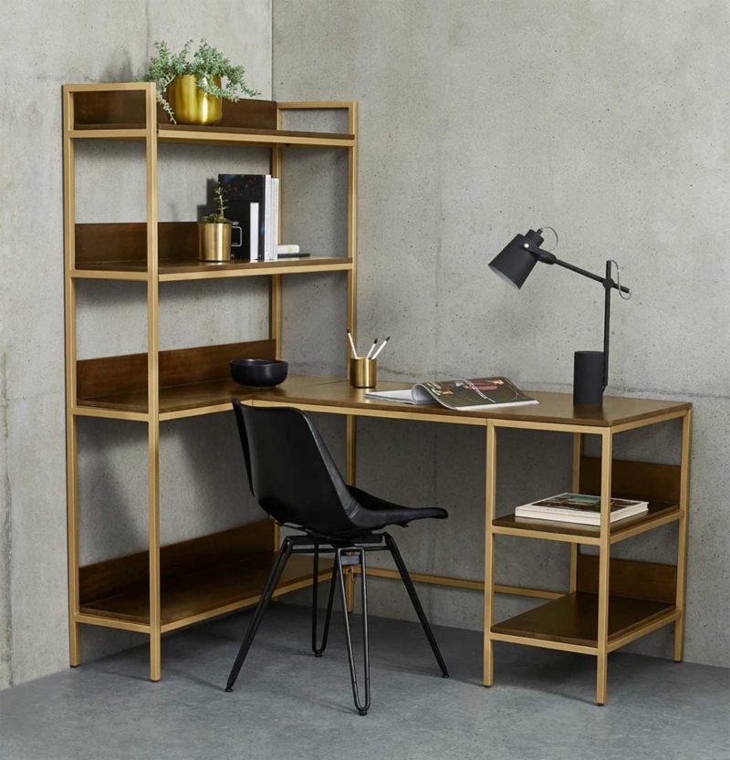 Bureau d'angle avec rangement pour bureau