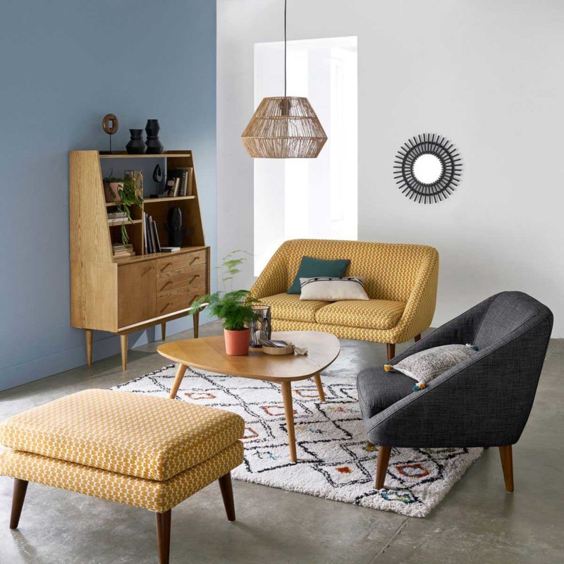 Table de salon scandinave tripode