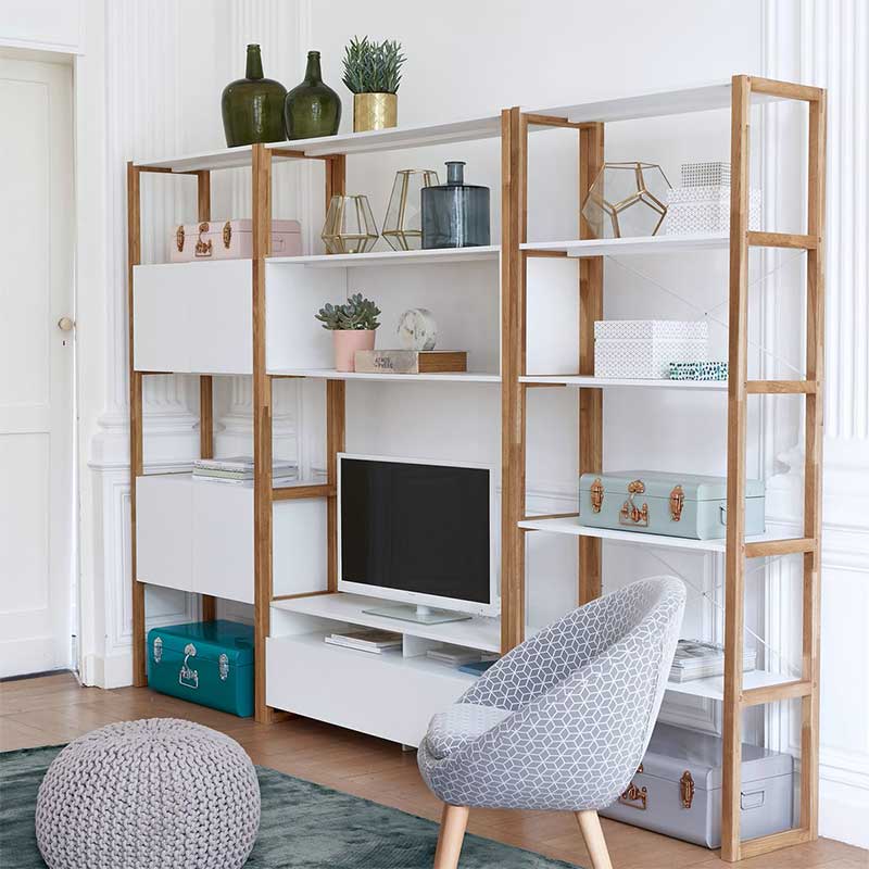 Bibliothèque blanche : 19 étagères au design immaculé