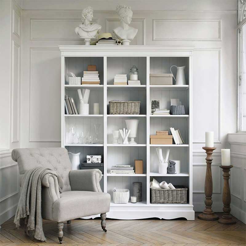 Bibliothèque blanche : 19 étagères au design immaculé