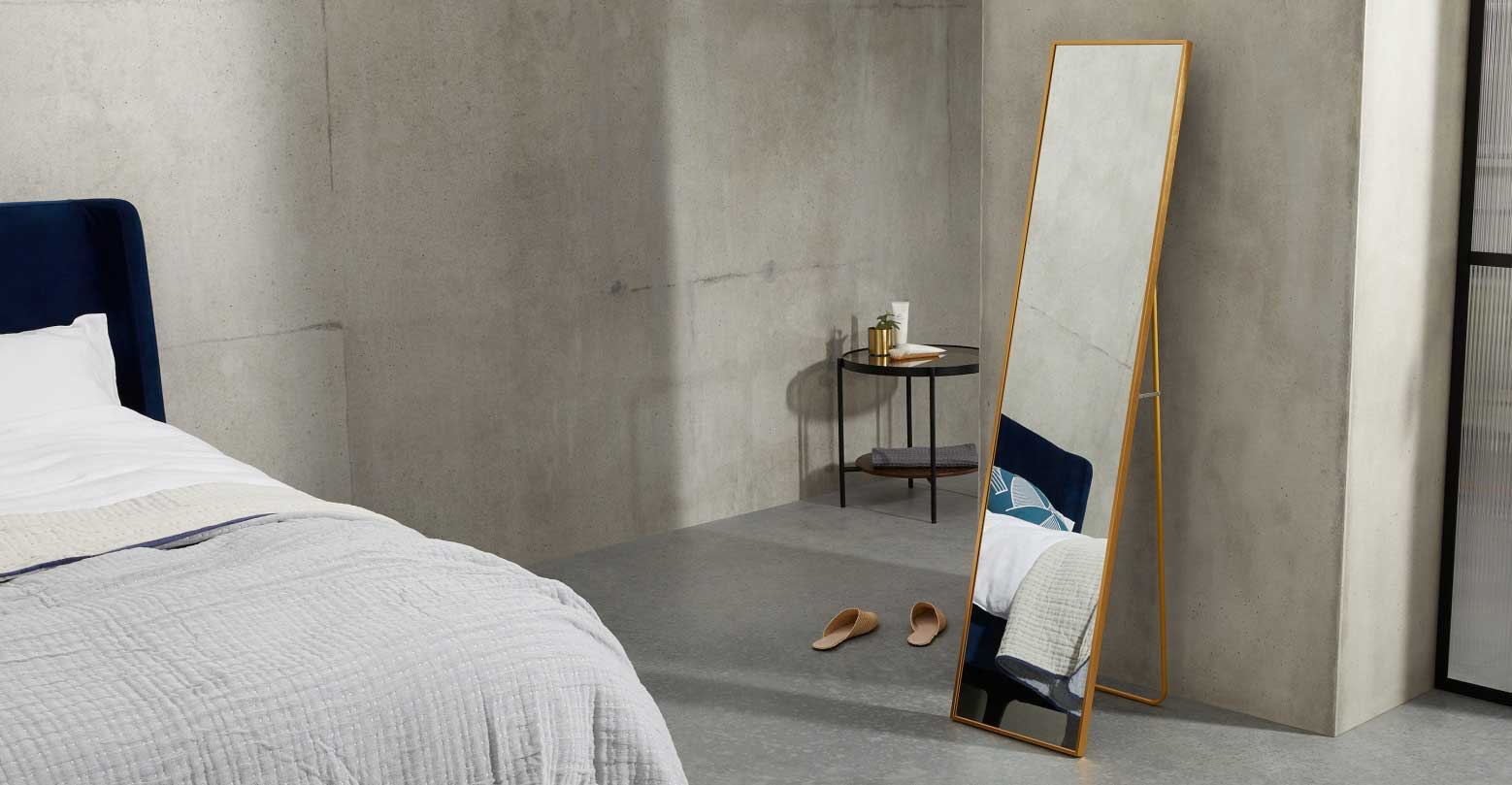 150 x 40 cm salon dressing SILD Miroir long sur pied pour chambre à coucher
