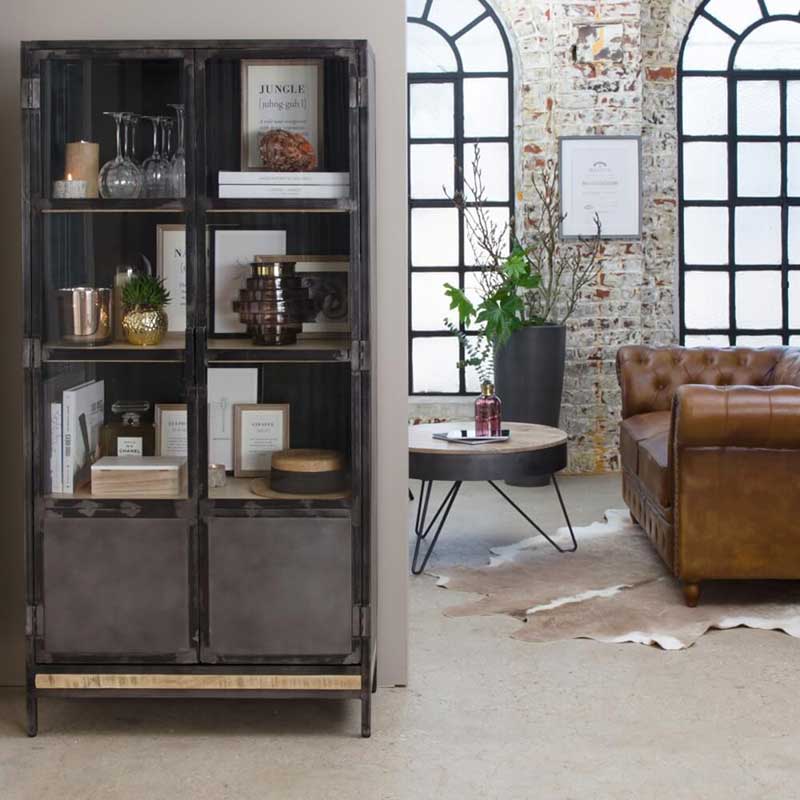 Vitrine indus esprit meuble de metier