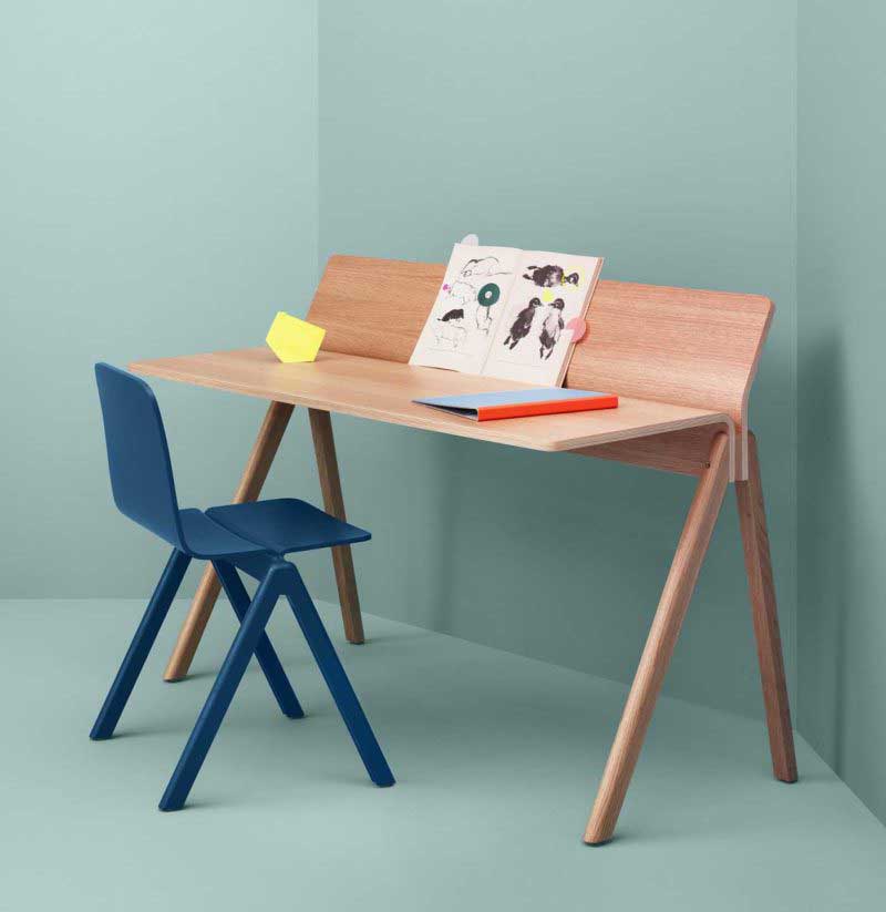 Bureau carré EGEE design scandinave bois