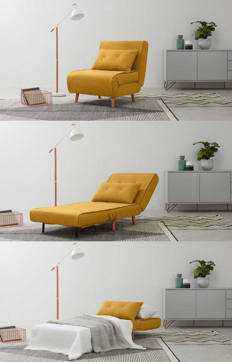 Fauteuil scandinave convertible