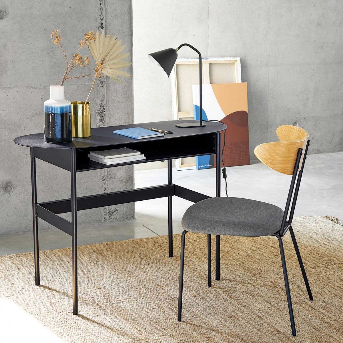 Table d'ordinateur en forme de L pour 2 personnes, bureau avec